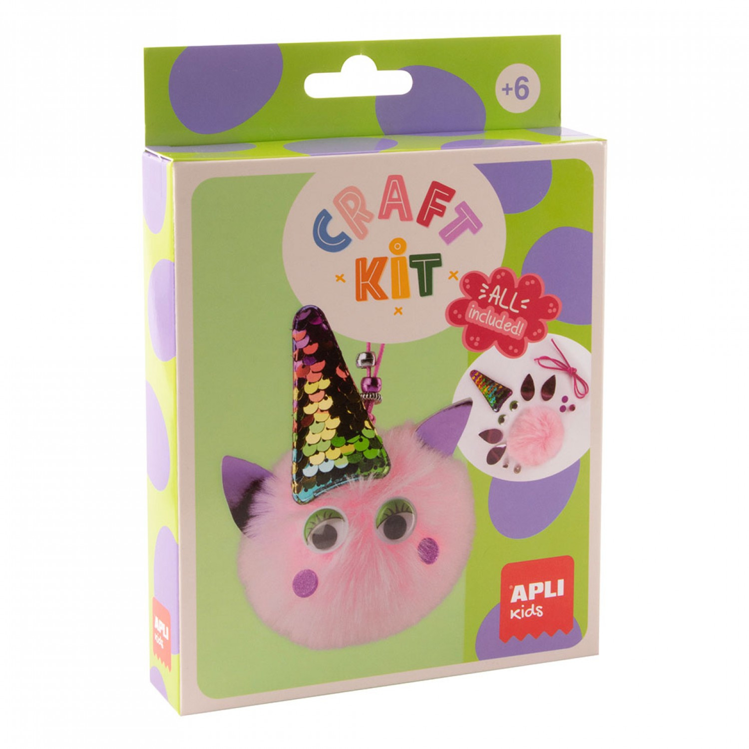 Apli Kids Craft Kit Pompom Unicorn 3D (Κιτ Χειροτεχνίας)