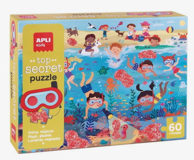 Apli Kids Top Secret Puzzle (Beach) 60 τμχ.