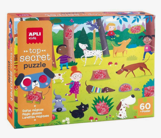 Apli Kids Top Secret Puzzle (Dogs) 60 τμχ. - Apli Kids