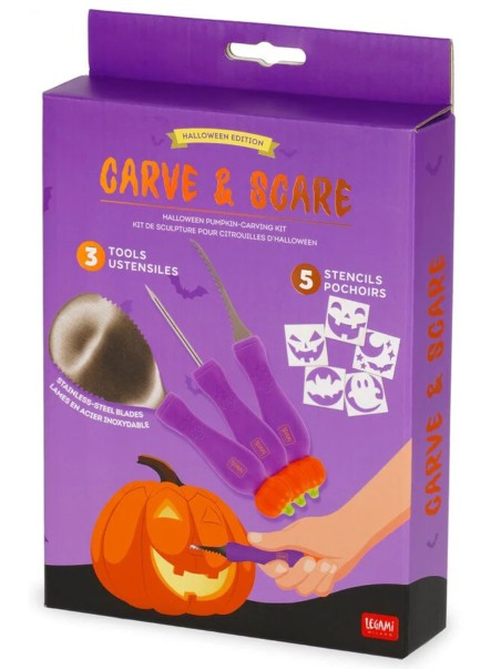 Legami Milano Σετ Σκαλίσματος Κολοκύθας ''Carve & Scare'' Halloween