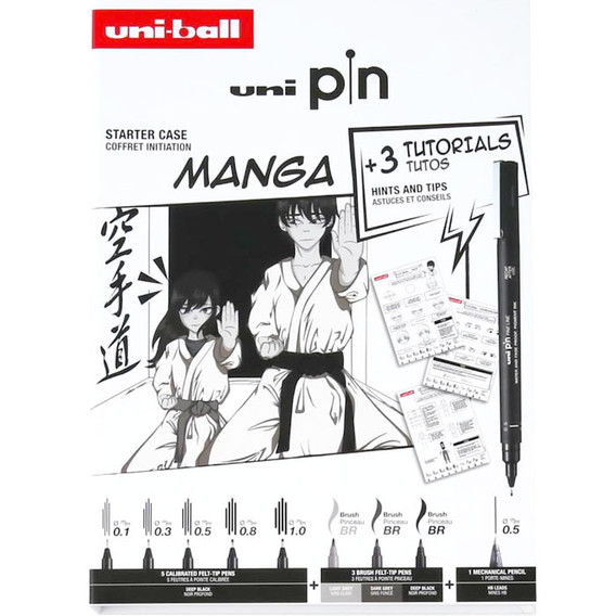 Uni-Ball Μαρκαδόροι Uni Pin Manga (Σετ 9τεμ)