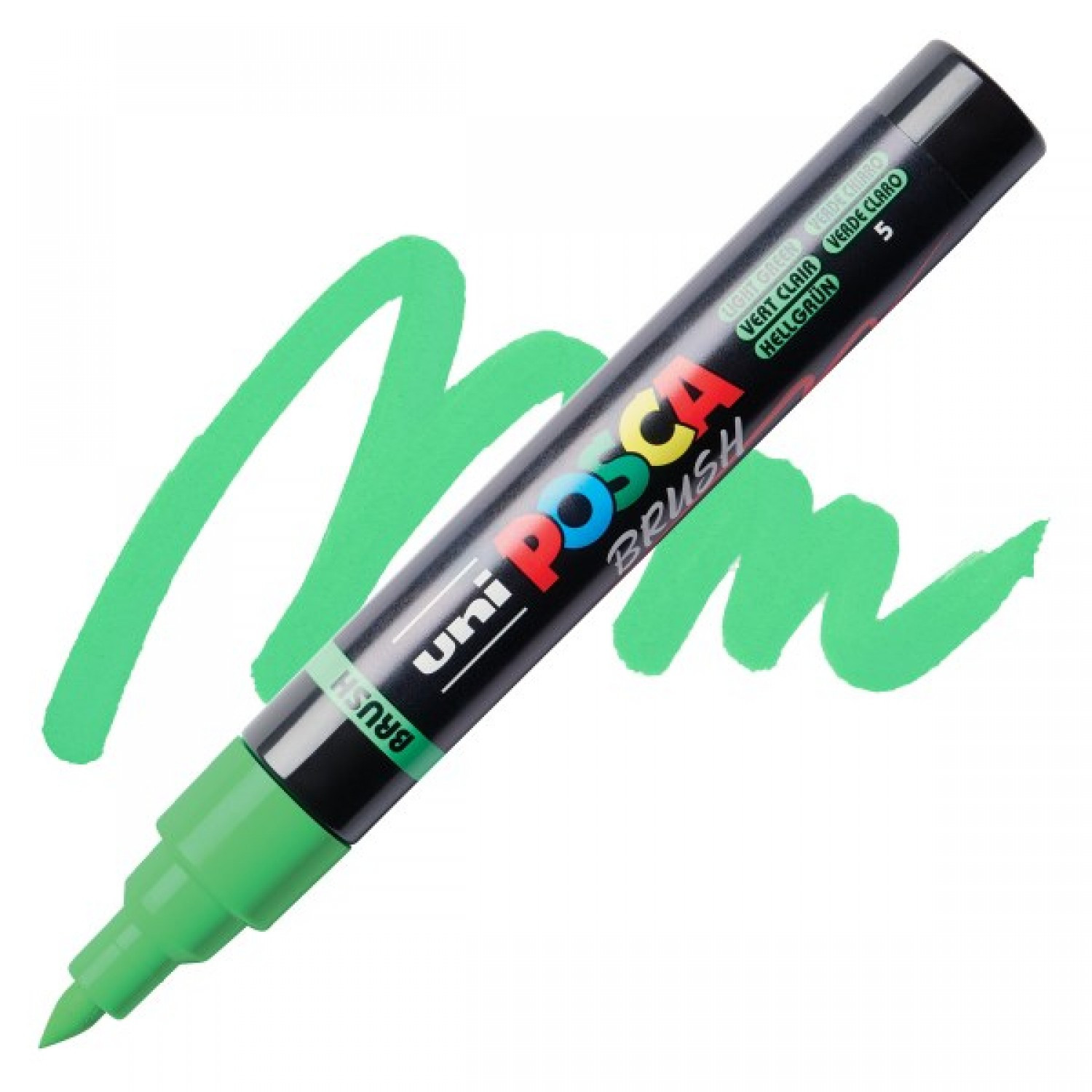 Uni Posca(Uni-Ball) Ανεξίτηλος Μαρκαδόρος Brush PC-5BR 1.0-4.0mm (Light Green)