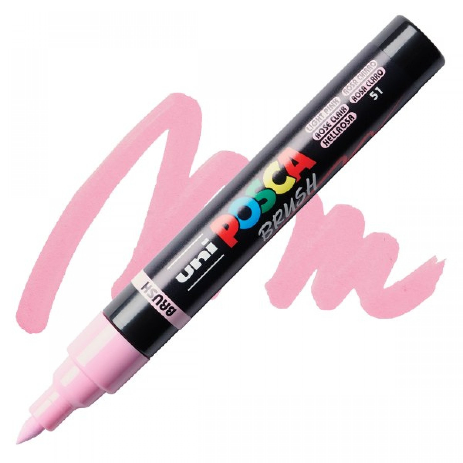 Uni Posca(Uni-Ball) Ανεξίτηλος Μαρκαδόρος Brush PC-5BR 1.0-4.0mm (Light Pink)