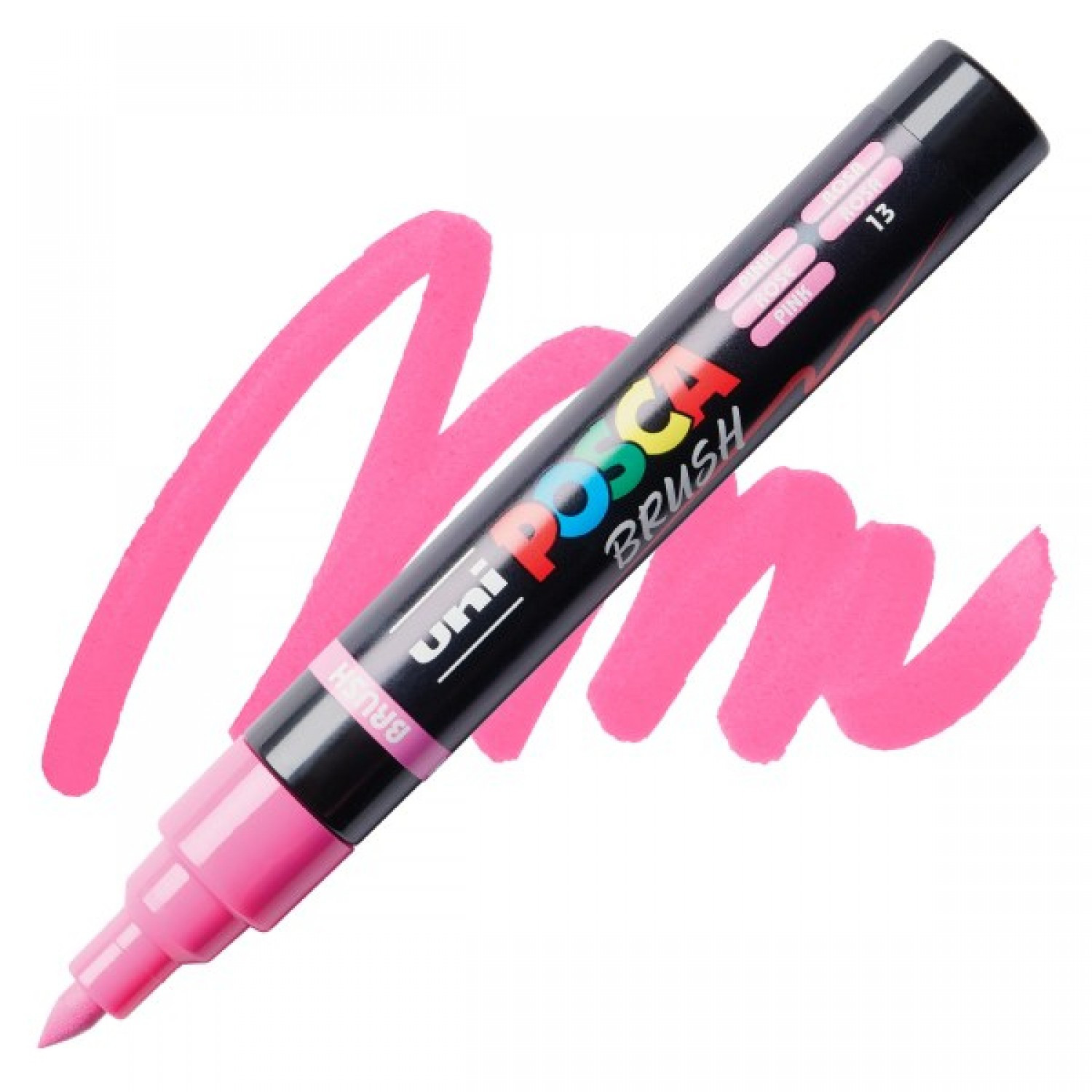 Uni Posca(Uni-Ball) Ανεξίτηλος Μαρκαδόρος Brush PC-5BR 1.0-4.0mm (Pink)