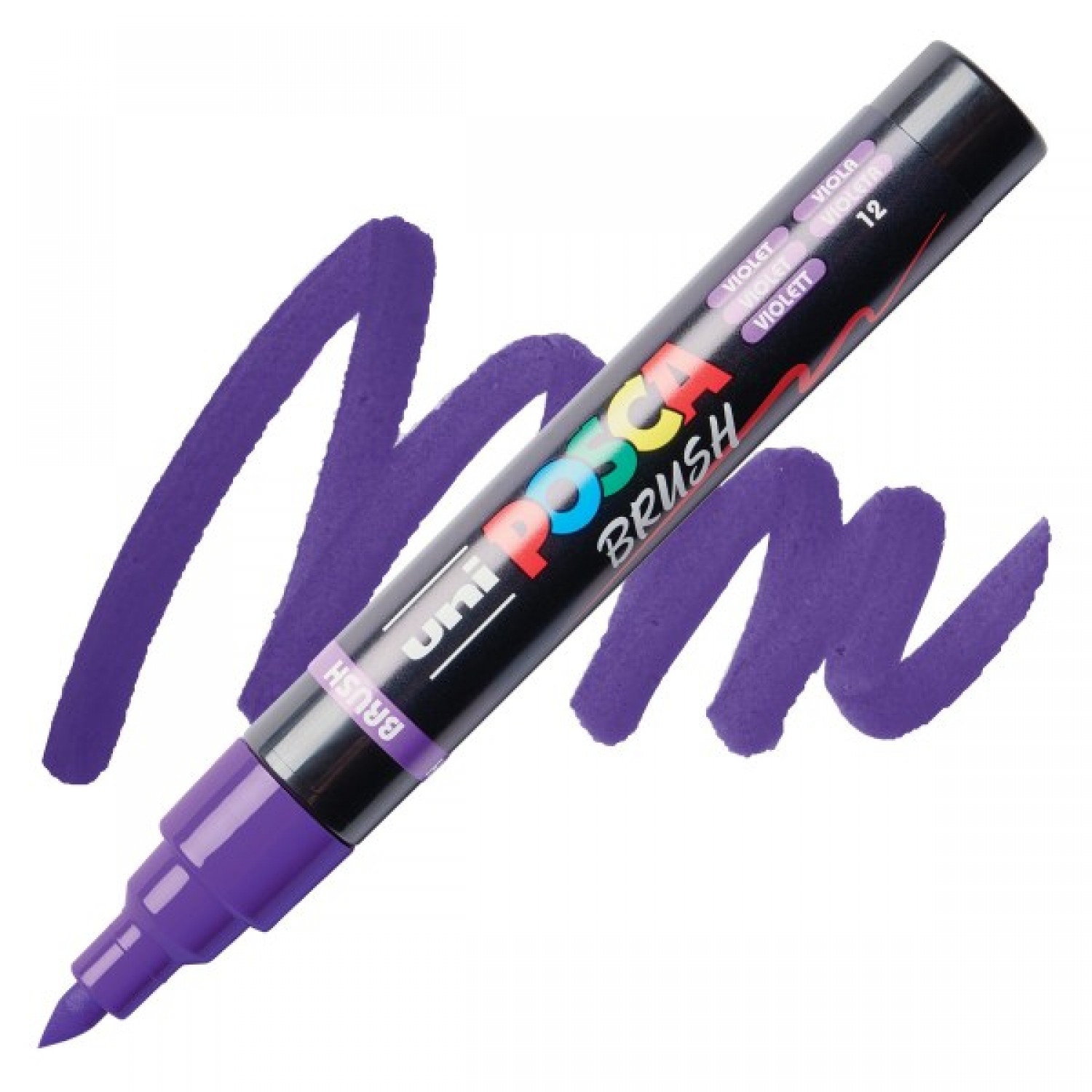 Uni Posca(Uni-Ball) Ανεξίτηλος Μαρκαδόρος Brush PC-5BR 1.0-4.0mm (Violet)