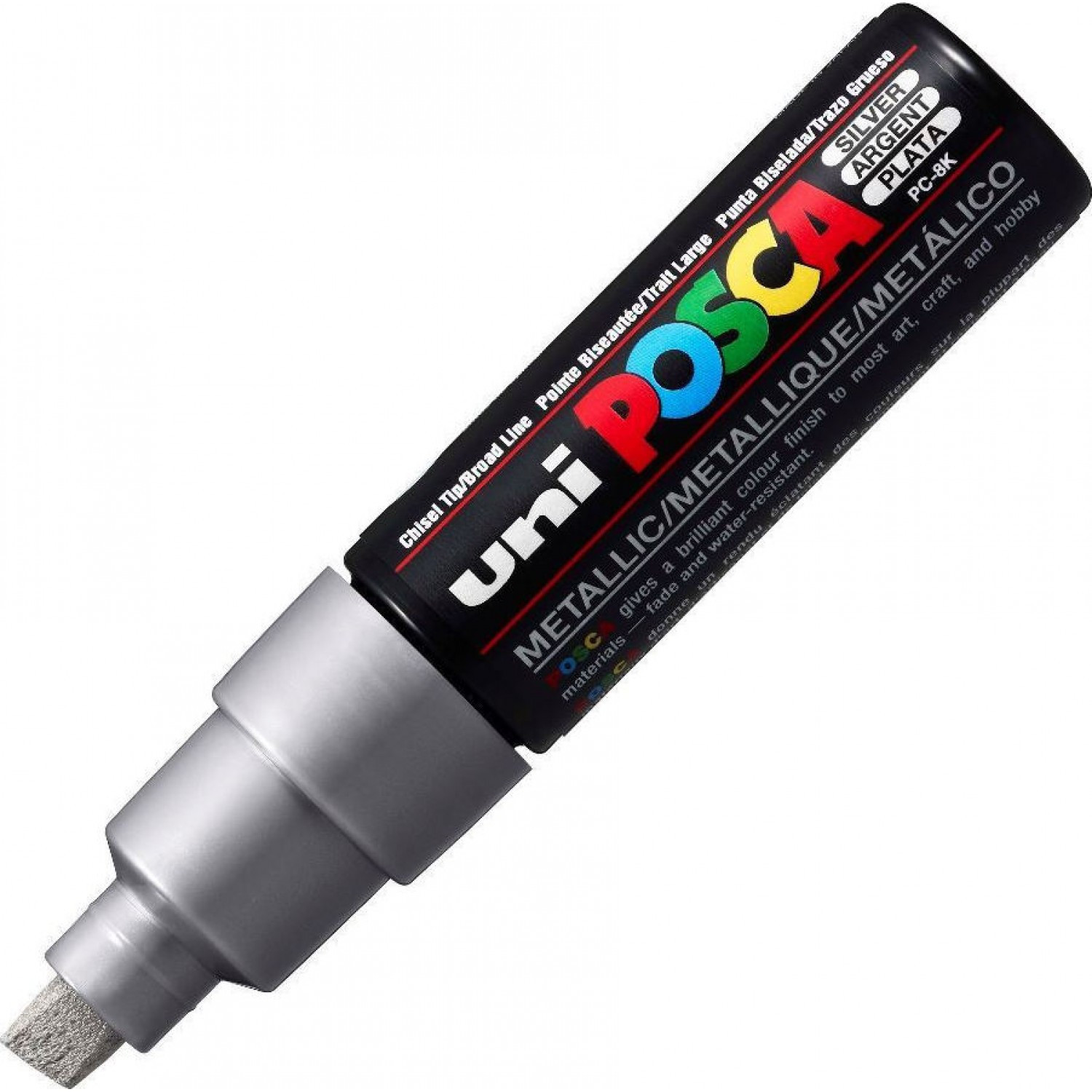 Uni Posca(Uni-Ball) Μαρκαδόρος PC-8K 8mm (Ασημί)