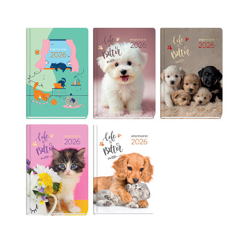 Ημερήσιο Ημερολόγιο 2026 ΗΒ 11x17 Dogs and Cats (Διάφορα Σχέδια)