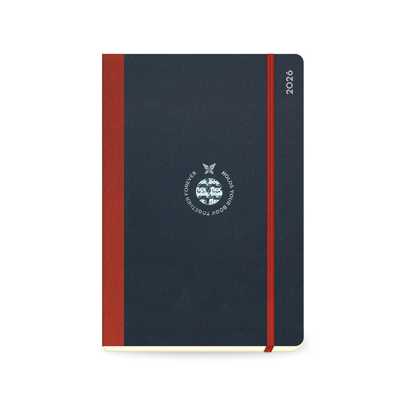 Ημερήσιο Ημερολόγιο 2026 ΗΒ 14x20 Flex Global (Black/Red)