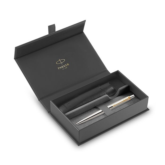 Parker Jotter Stainless Steel GT (Σετ Στυλό & Θήκη) Silver