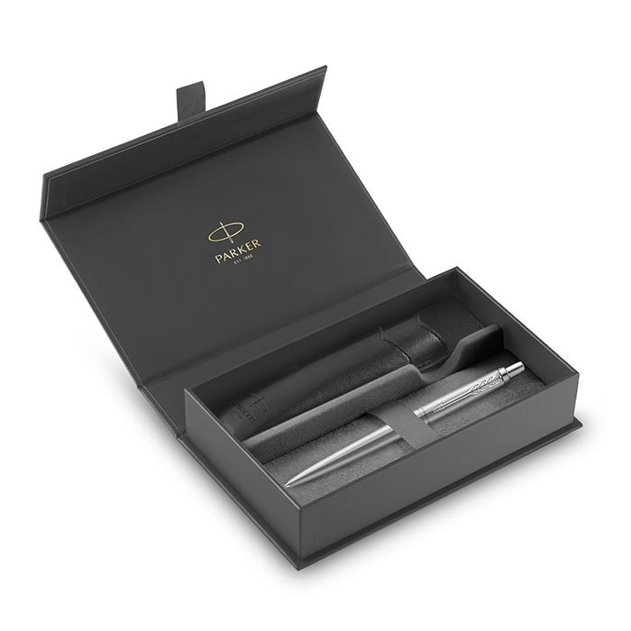 Parker Jotter XL Steel CT (Σετ Στυλό & Θήκη) Ασημί