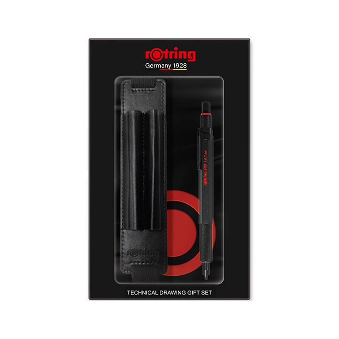 Rotring 600 Μηχανικό Μολύβι Μαύρο 0.7mm (Σετ Δώρου)