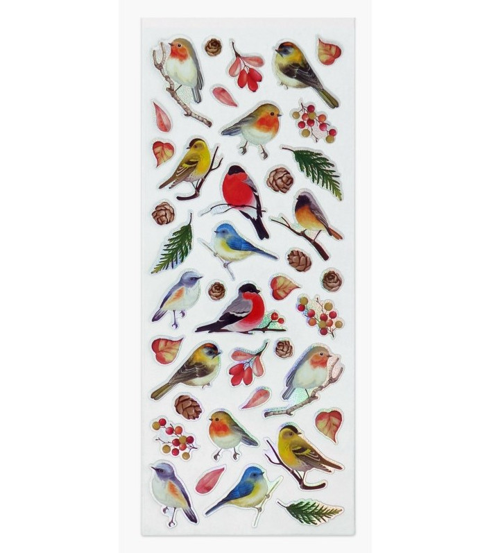 ΑΥΤΟΚΟΛΛΗΤΑ STICKERS 1704 GARDEN BIRDS 31X11cm