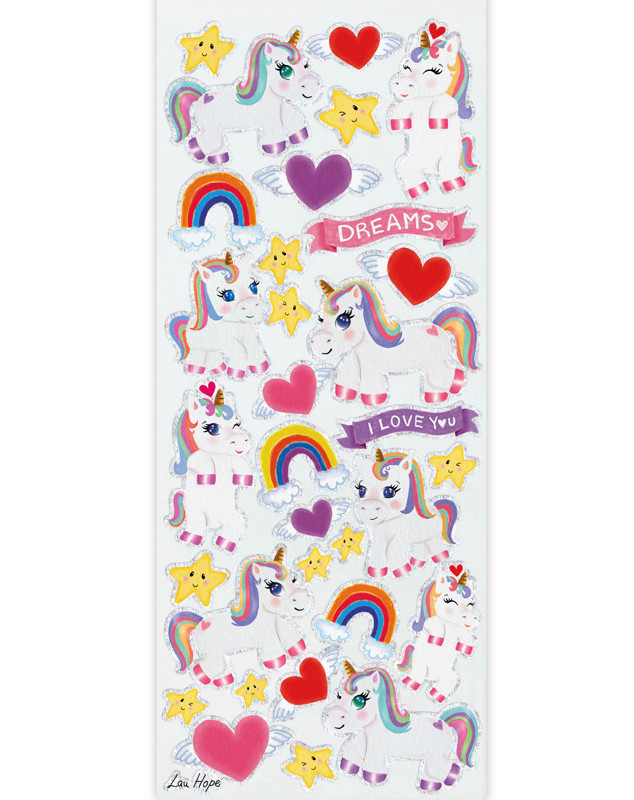 Αυτοκόλλητα Stickers Cute Unicorns (31x11cm)