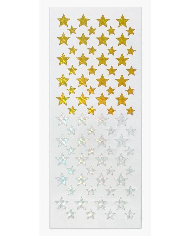Αυτοκόλλητα Stickers Stars Gold & Silver (31x11cm)