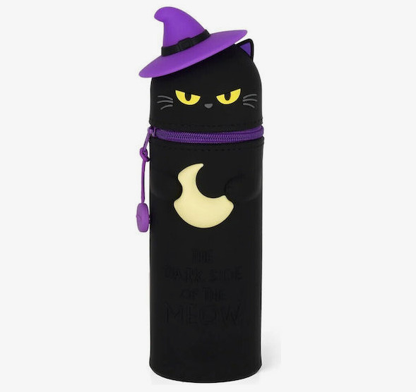 Legami Milano Soft Κασετίνα Σιλικόνης 2 in 1 (Halloween Black Kitty)