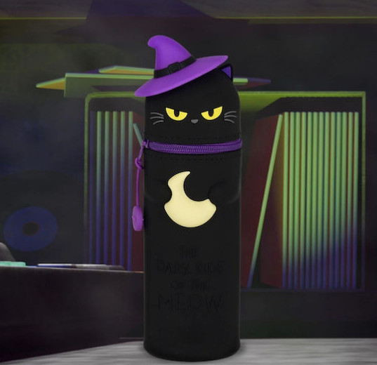 Legami Milano Soft Κασετίνα Σιλικόνης 2 in 1 (Halloween Black Kitty)