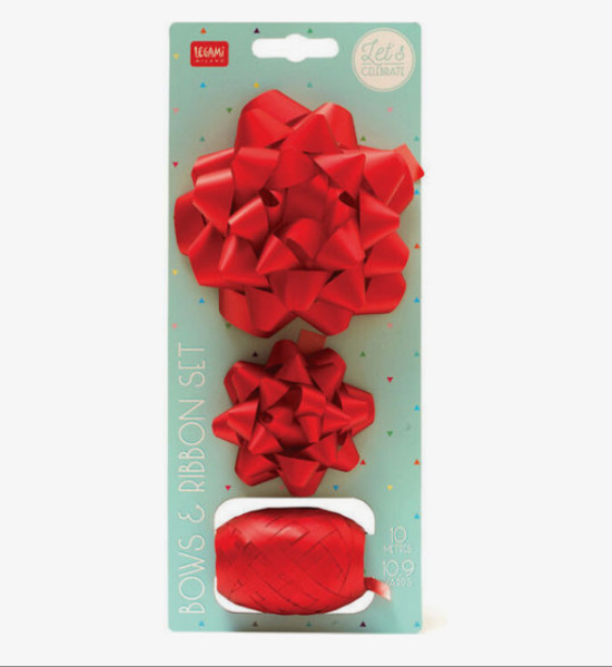 Legami Milano Φιόγκος Συσκευασίας Δώρου 3τμχ (Red)