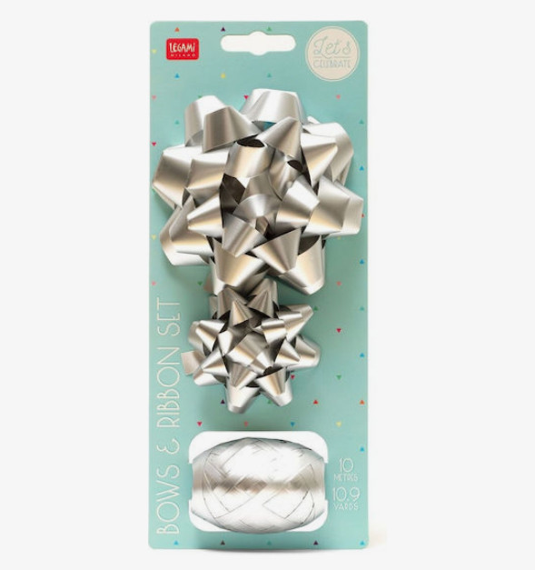 Legami Milano Φιόγκος Συσκευασίας Δώρου 3τμχ (Silver)