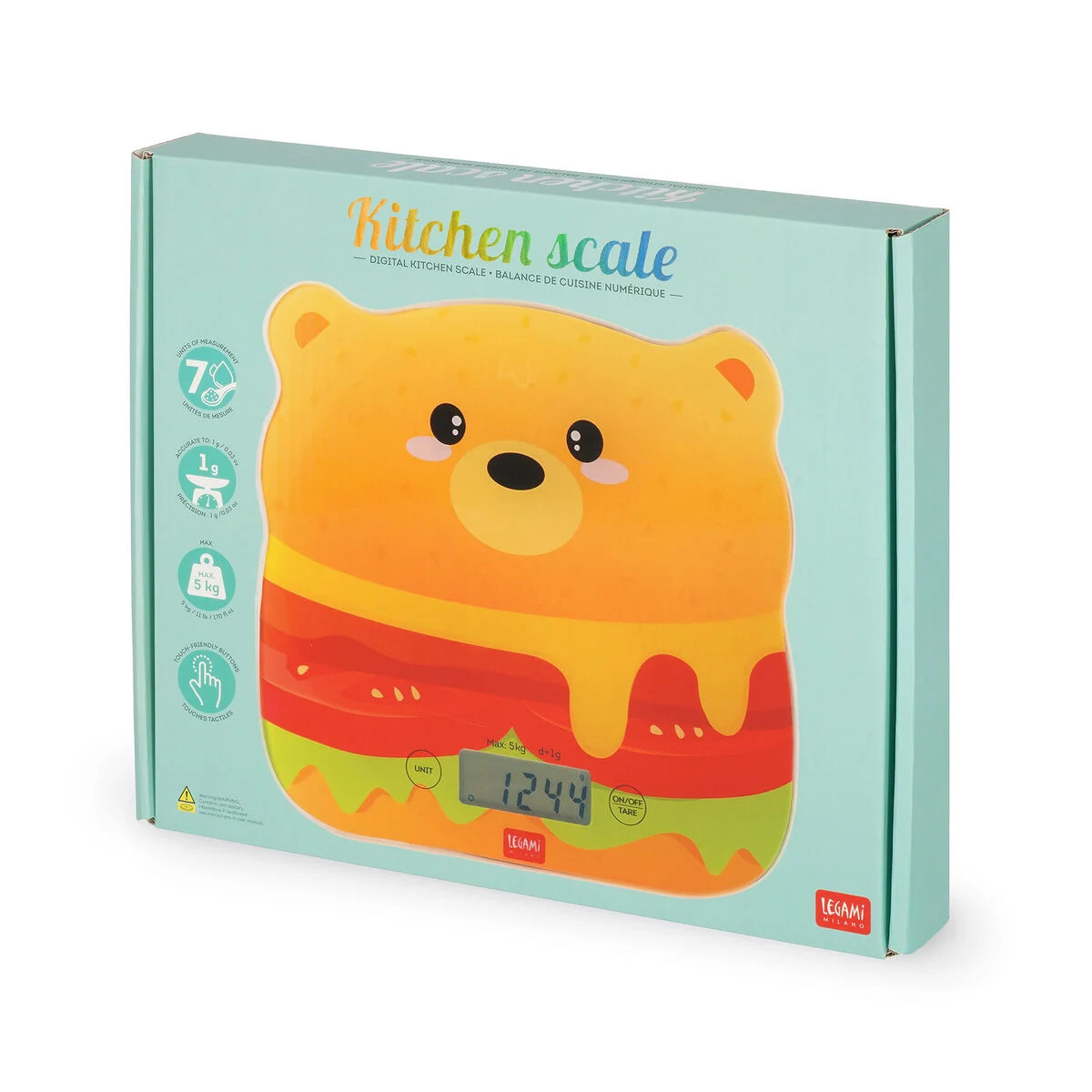 Legami Milano Ψηφιακή Ζυγαριά Κουζίνας έως 5 kg (Hamburger)