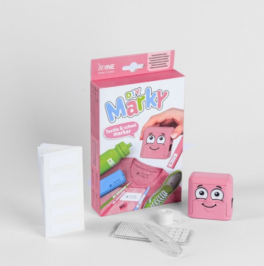 Colop DIY Marky Σφραγίδα Ονομάτων όλες τις Επιφάνειες με Ελληνικό Αλφάβητο (Ροζ)