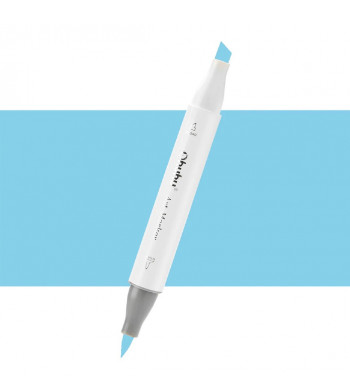 Ohuhu Honolulu Μαρκαδόρος Αλκοόλης Brush & Chisel B070-B09 (Tahitian Blue)