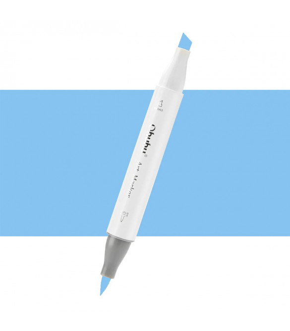 Ohuhu Honolulu Μαρκαδόρος Αλκοόλης Brush & Chisel B140/BV58 (Crystal Blue)