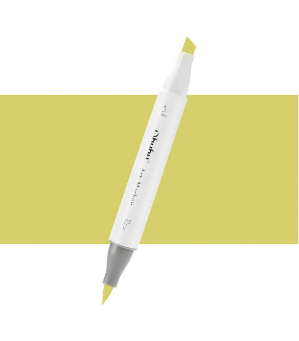 Ohuhu Honolulu Μαρκαδόρος Αλκοόλης Brush & Chisel G070/YG112 (Lemon Lime)