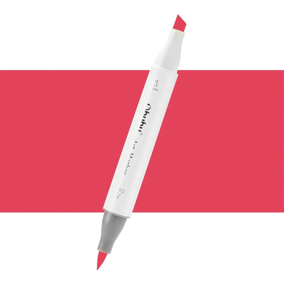 Ohuhu Honolulu Μαρκαδόρος Αλκοόλης Brush & Chisel R160/R410 (Raspberry)