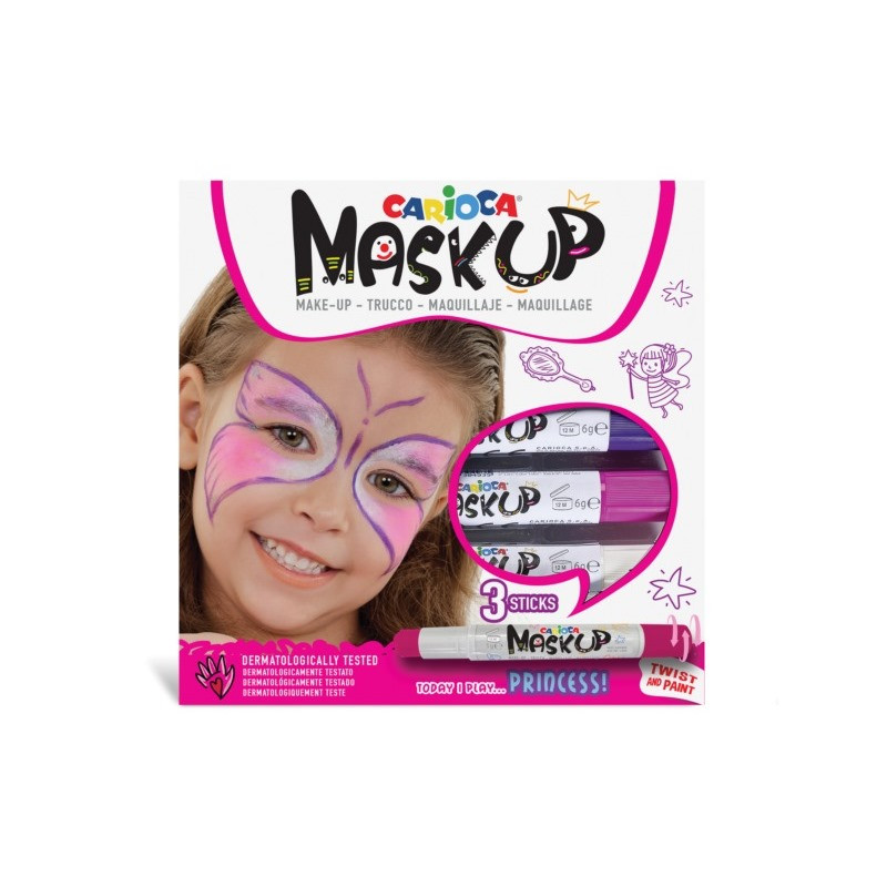 Carioca Mask Up Χρώματα Προσώπου (3 τμχ. Princess)