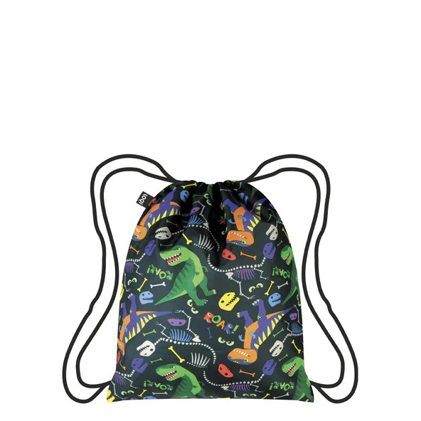 LOQI Backpack Reflective Medium Dinosaur Roar