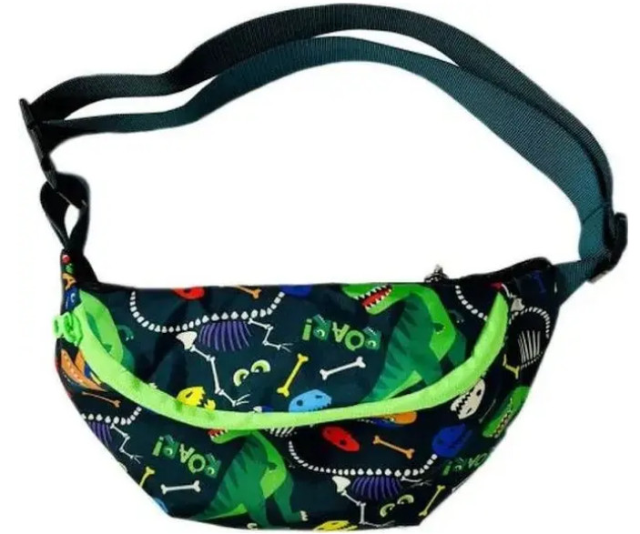 LOQI Roarrrr Παιδικό Τσαντάκι Μέσης (BB.DR) Μαύρο