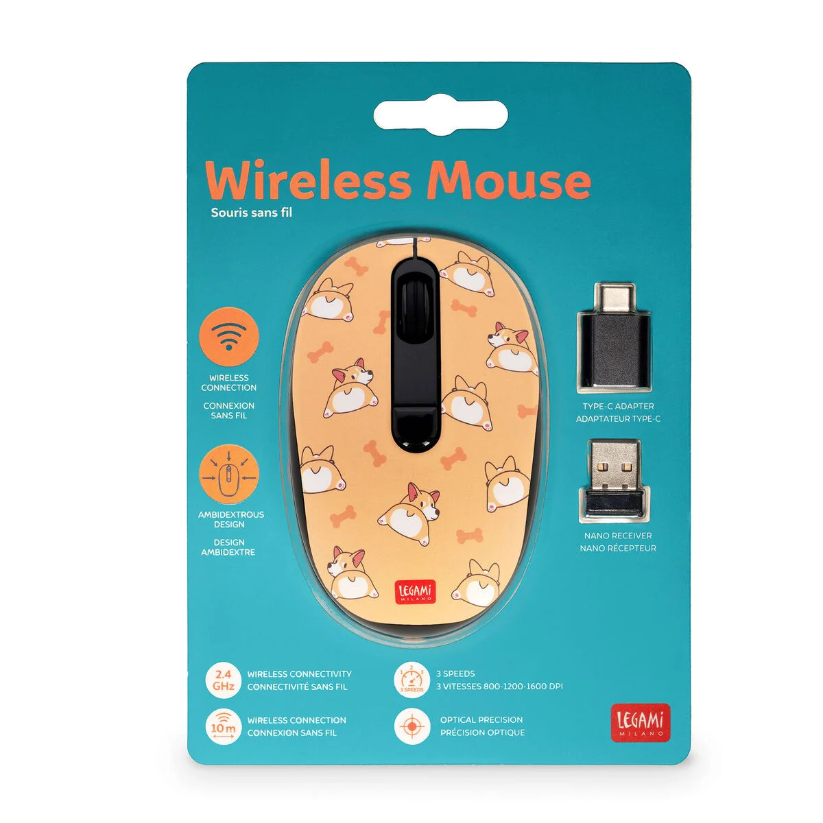 Legami Milano Wireless Mouse (Corgi)
