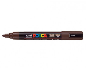 Uni Posca(Uni-Ball) Μαρκαδόρος PC-5M 1.8-2.5mm (Σκούρο Καφέ)