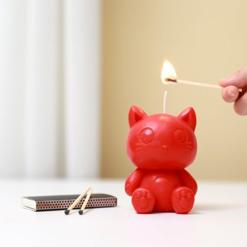 itotal Κεριά XL3305 Assorted Cats (Vanilla Scent Red)