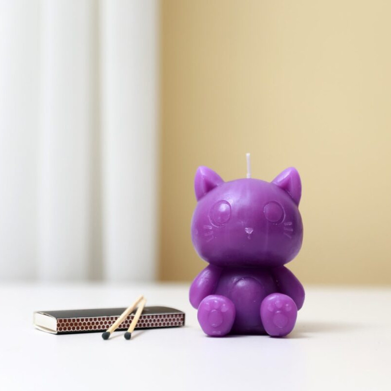 itotal Κεριά XL3306 Assorted Cats (Lavender Scent Purple)