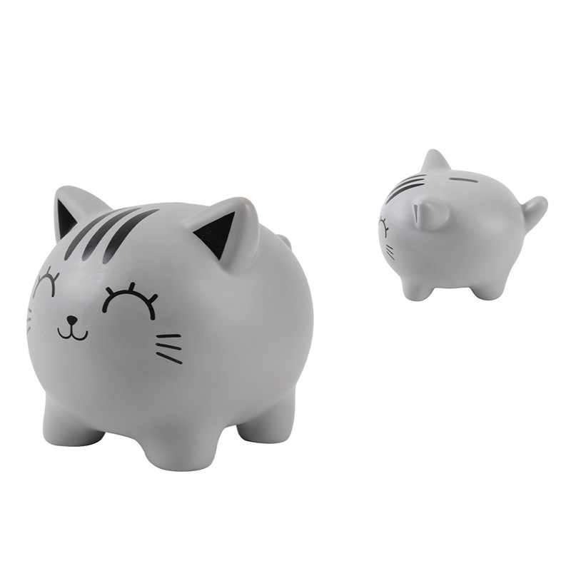 itotal Κουμπαράς Πλαστικός XL2501 (Grey Cat)