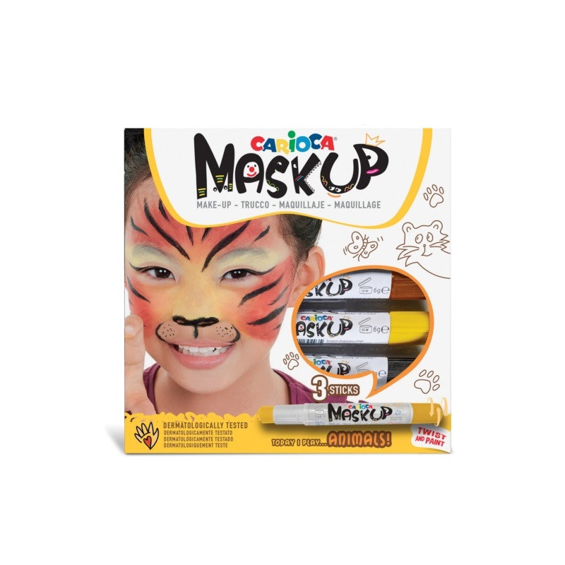 Carioca Mask Up Χρώματα Προσώπου (3 τμχ. Animals)