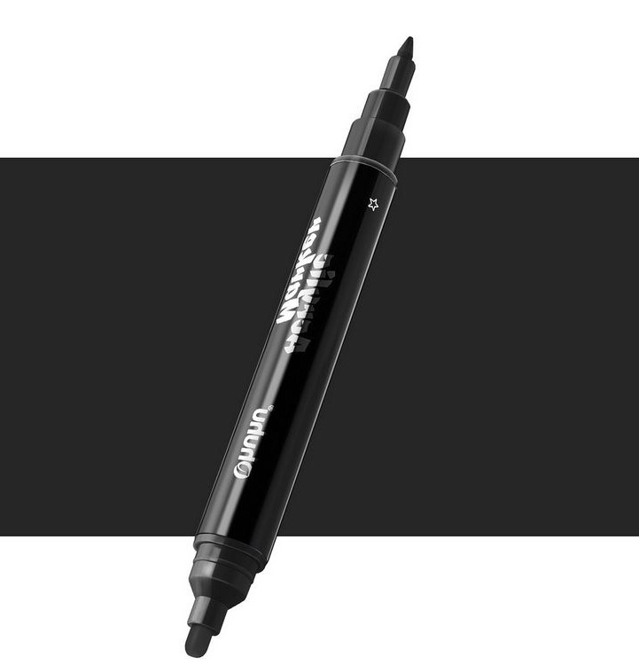 Ohuhu Ακρυλικός Μαρκαδόρος Fine & Round 120 (Black)