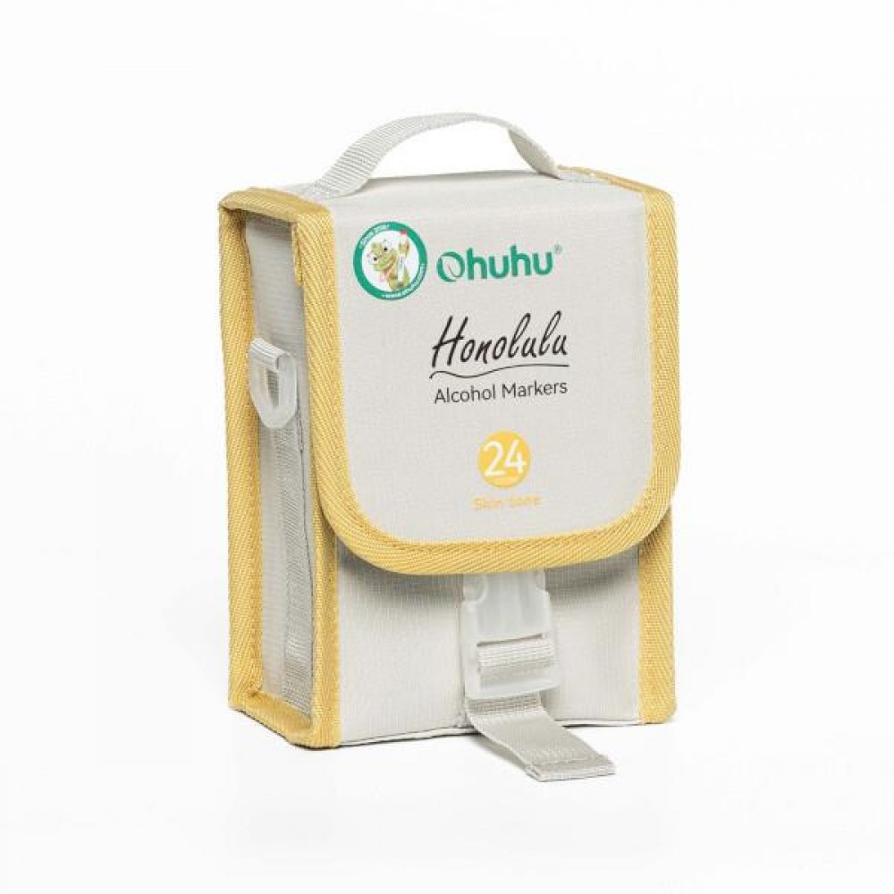 Ohuhu Μαρκαδόρος Αλκοόλης Skin Tones Chisel & Brush (Σετ 24 Τεμαχίων)