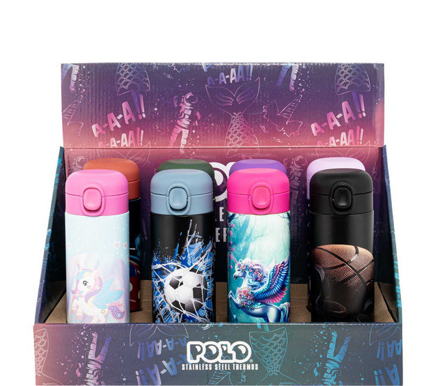 Polo Ανοξείδωτο Παγούρι Θερμός με Καλαμάκι Junior 0,50lt