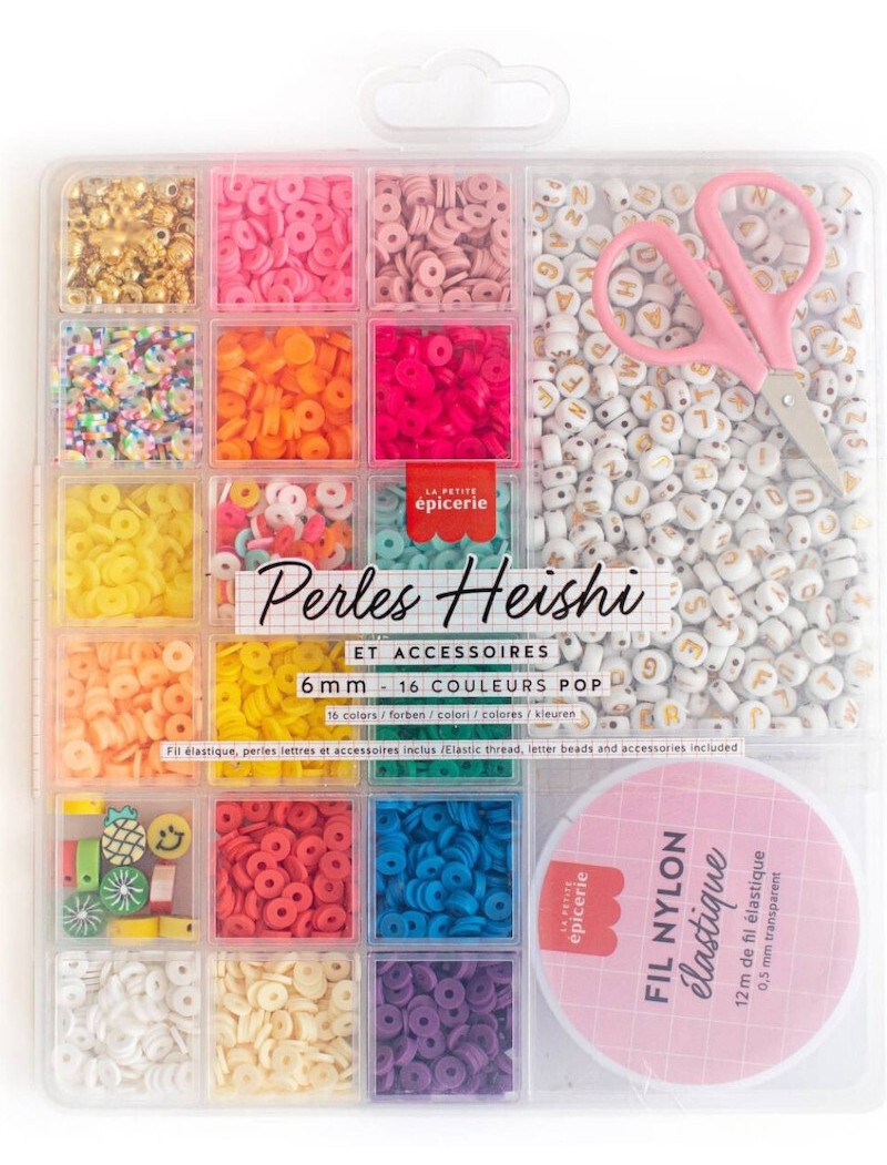 La Petite Epicerie Κουτί με 16 Χρώματα Πέρλες Heishi (6mm)