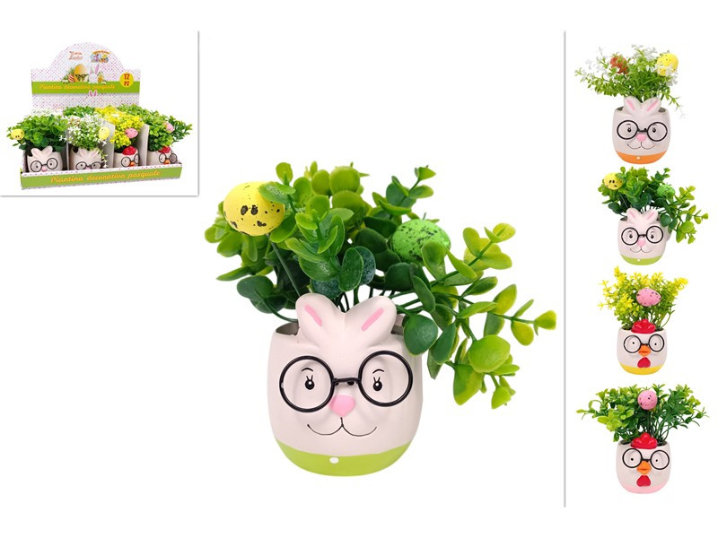 ΛΑΓΟΥΔΑΚΙ ΠΗΛΙΝΟ ΜΕ ΓΥΑΛΙΑ 15εκ.