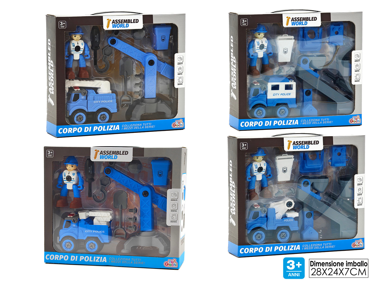 Συναρμολογούμενο Παιχνίδι Αστυνομίας (4 Σχέδια με Τυχαία Επιλόγη)