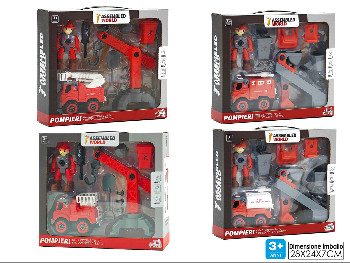 Συναρμολογούμενο Παιχνίδι Πυροσβεστικής (4 Σχέδια με Τυχαία Επιλόγη)