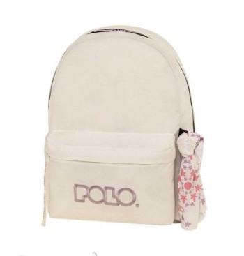 Polo Σακίδιο Original Scarf (Δώρο μαντήλι multiscarf Polo) (Λιλά/Λευκό)