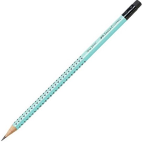 Faber Castell Μολύβι Γραφίτη Grip Με Γόμα (Παστέλ Πράσινο)