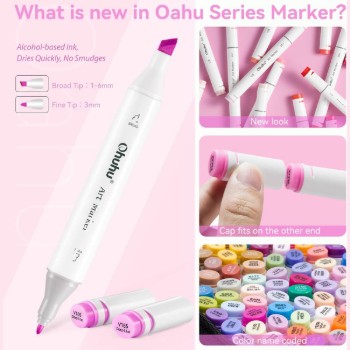 Ohuhu Oahu Alcohol Art Markers Μαρκαδόροι Αλκοόλης (Σετ 60 τμχ.)