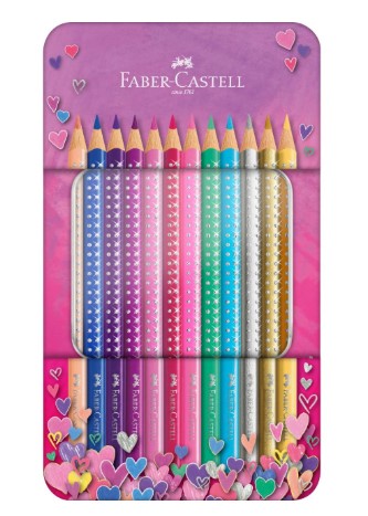 Faber-Castell Sparkle Ξυλομπογιές (12τεμ Μεταλλική Κασετίνα)