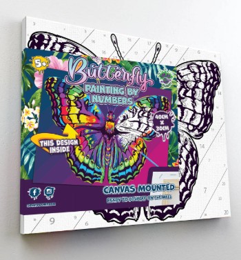 Splat Planet Πίνακας Ζωγραφικής Με Αριθμούς (Πεταλούδα)