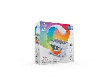The Source RED5 Light Up Alarm Clock Speaker (Ασύρματη Φόρτιση  & RGB Φωτισμός)